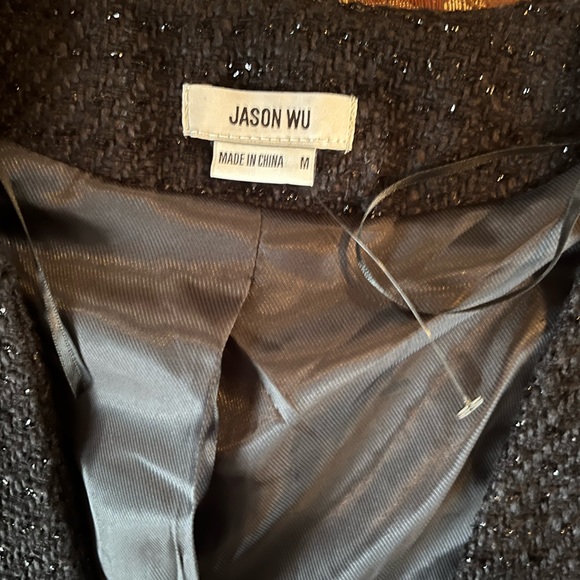 JASON WU Black Metallic Tweed Jewel Button Vest | Size Medium - Picture 9 of 12